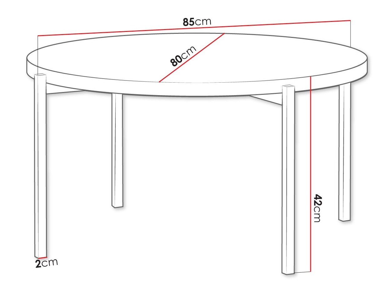 Stolić za kavu Providence 180 (Smeđa + Crna)