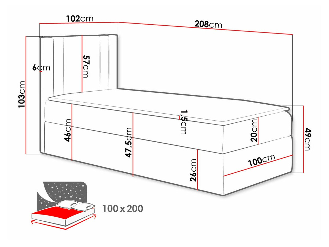 Boxspring krevet Mel I (Soft 010)