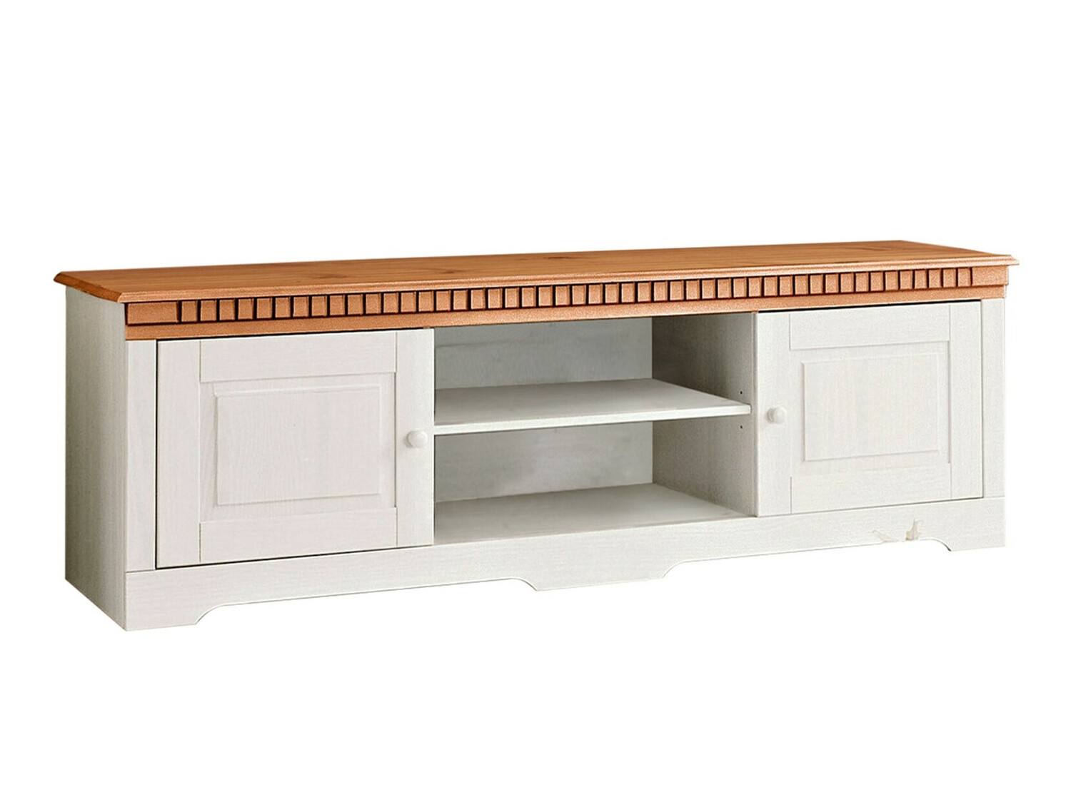 TV stol Cavfelo 108 (Bijela + Medeni hrast)