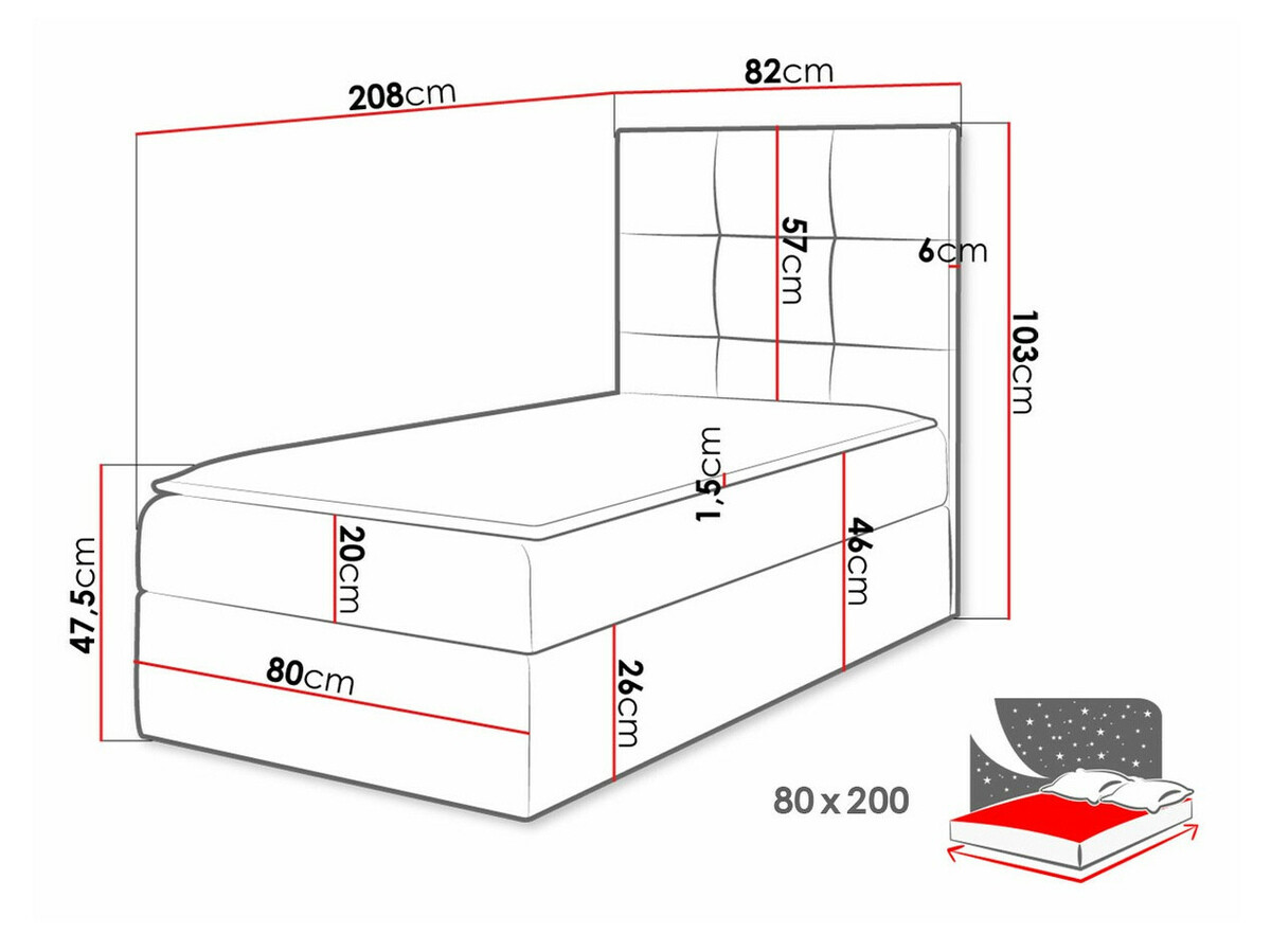 Boxspring krevet Nomen (Mekan 034)