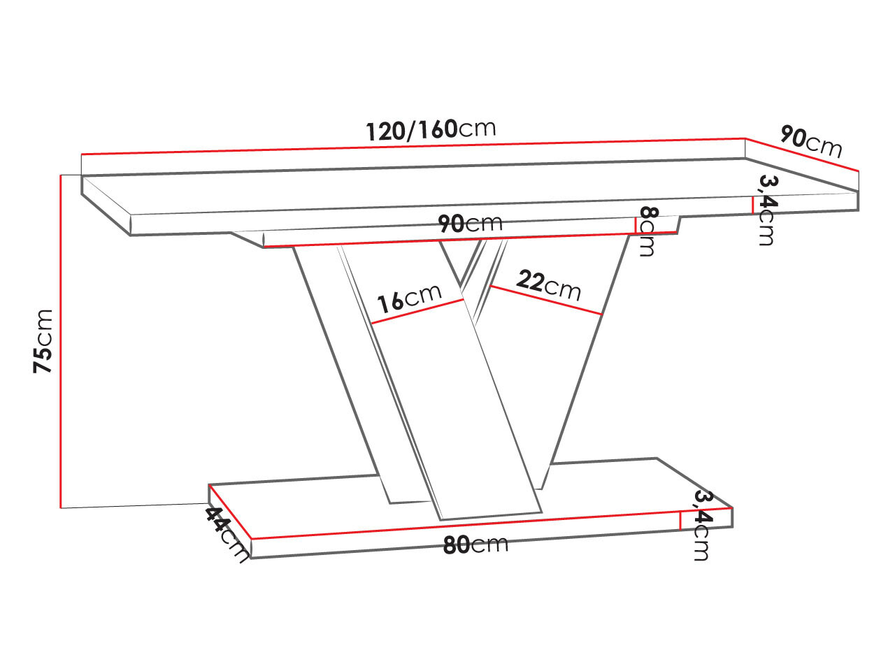 Stol Goodyear 125 (Siva + Crna)