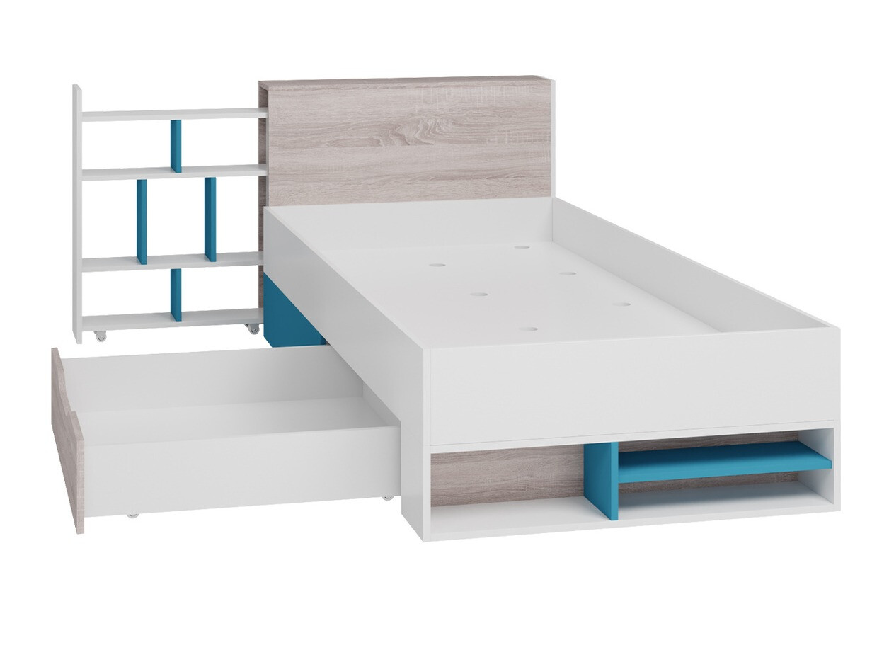 Set za dječju sobu Camteso 114 (Crna + Hrast + Bež)