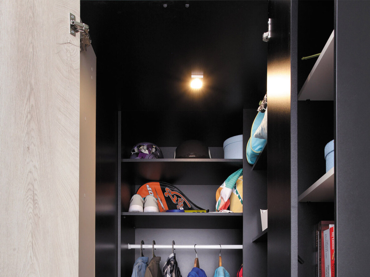 Set za dječju sobu Camteso 115 (Bijela + Hrast + Tirkizna)