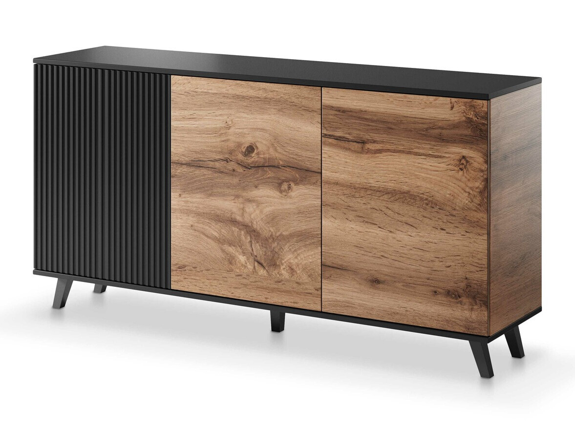 Ormarić Luelia 120 (Crna + Hrast Wotan)