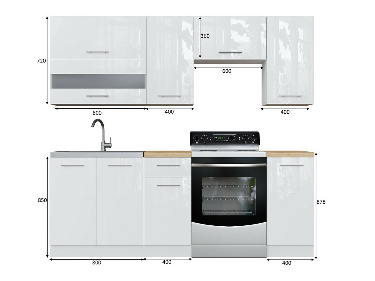 Modularan kuhinjski set Tiffa White 117