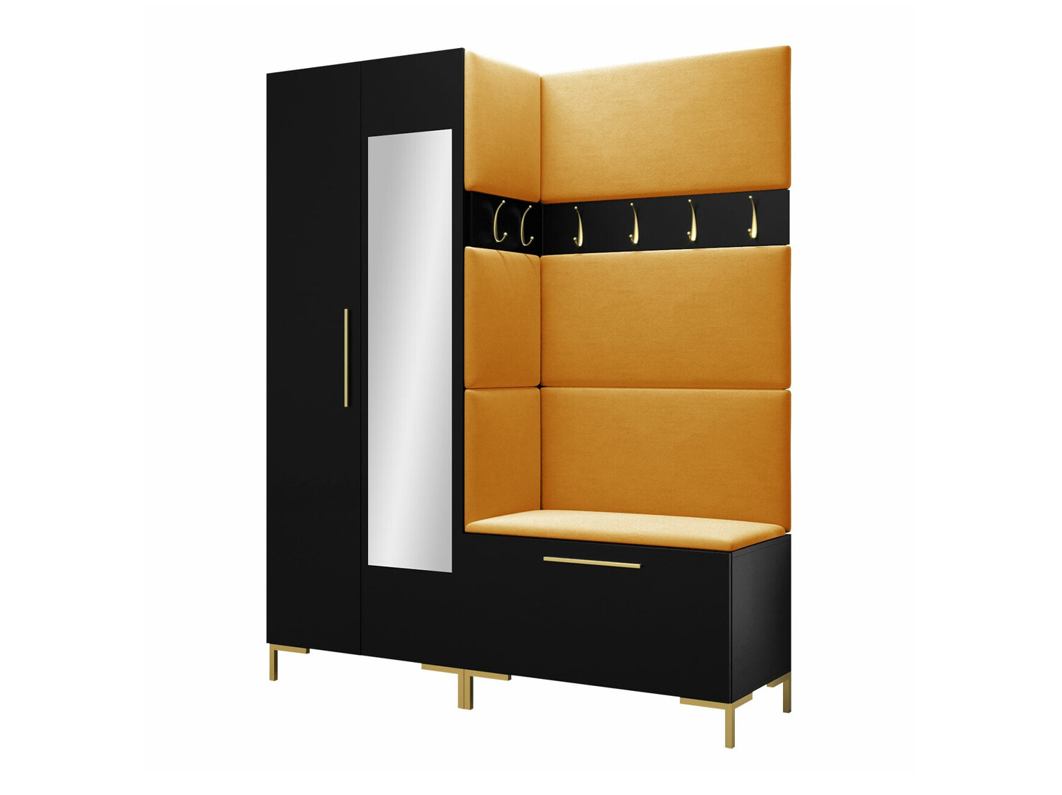 Set za hodnik Tivsoa 107 (Crna)