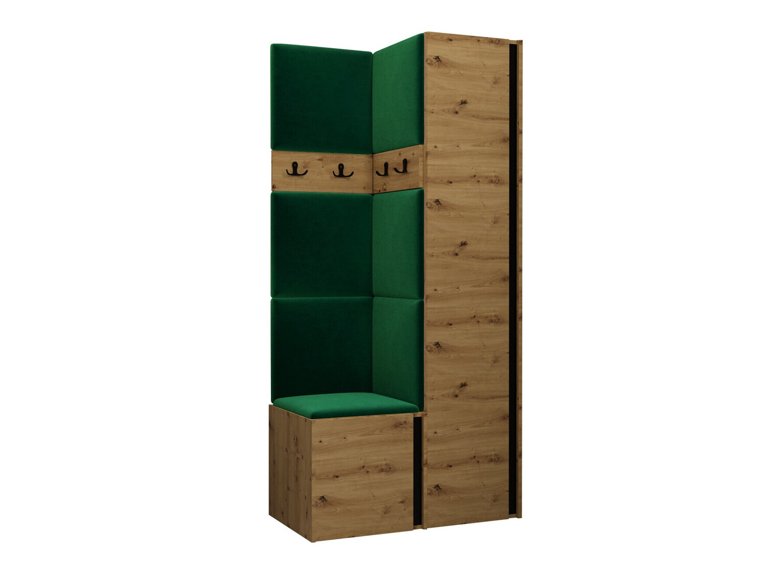 Set za hodnik Hartford 348 (Artisan hrast + Crna)