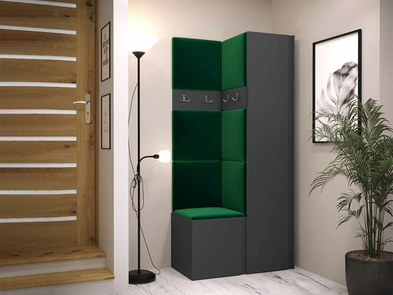 Set za hodnik Hartford 348 (Grafit)