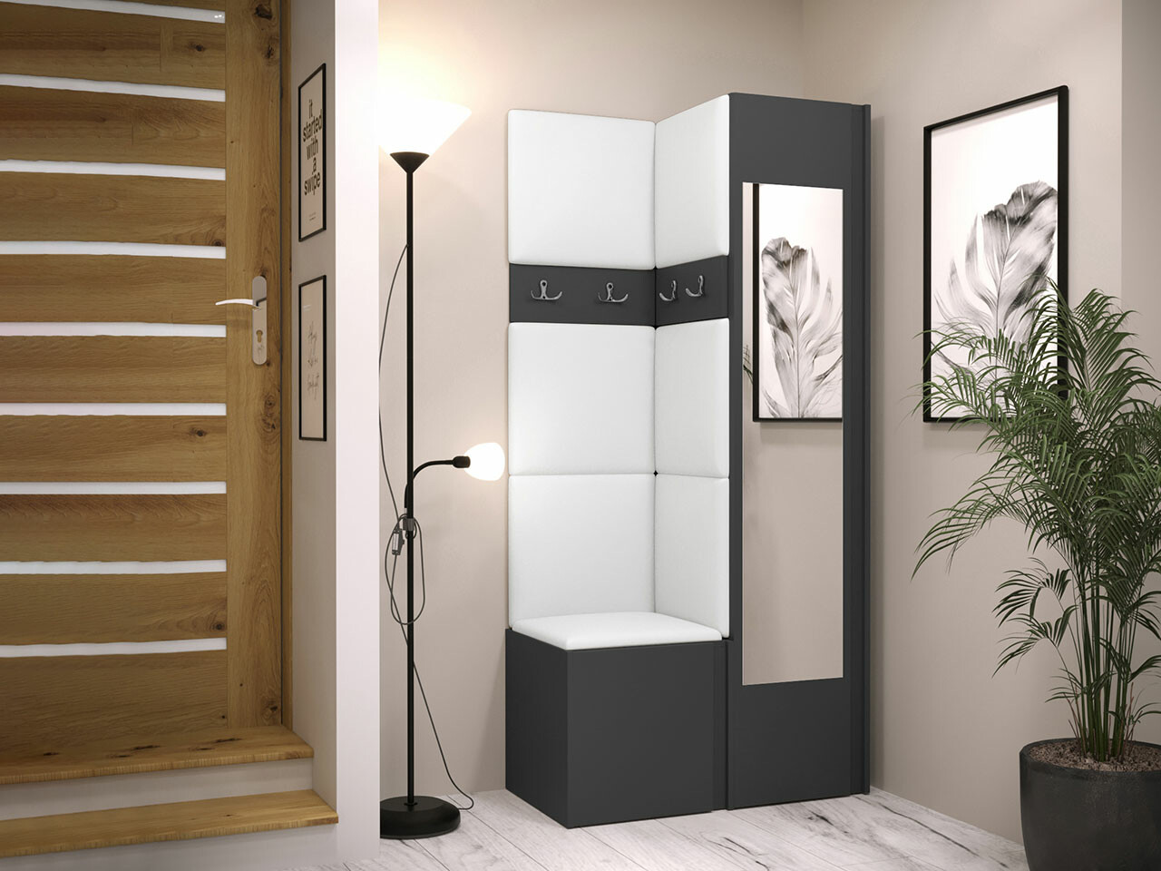 Set za hodnik Hartford 354 (Grafit)