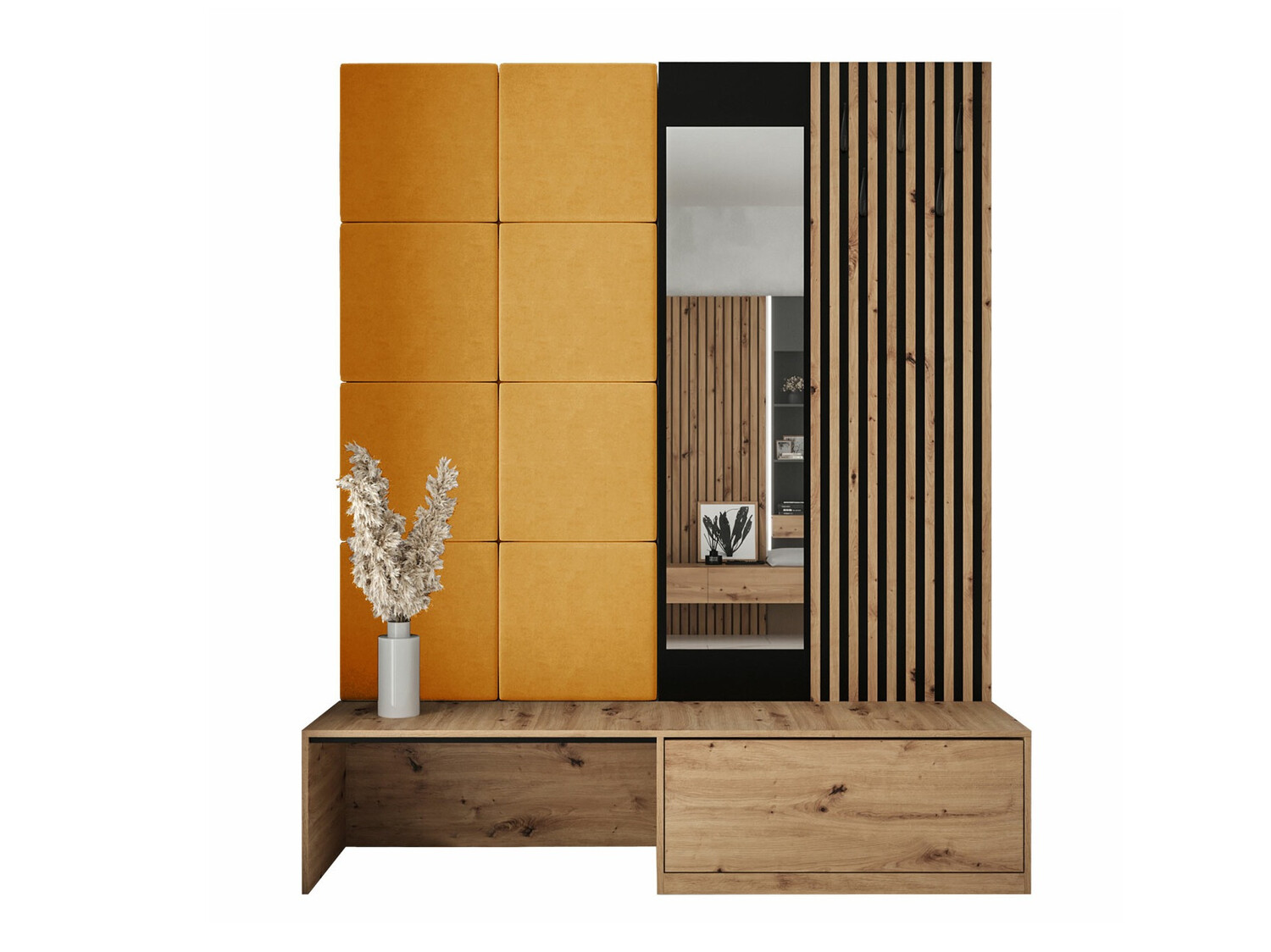 Set za hodnik Hartford 322 (Hrast Artisan + Manila 32)