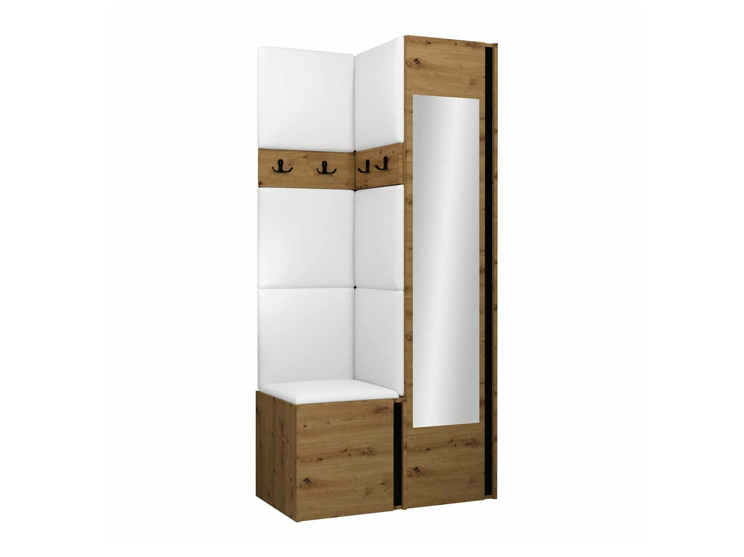 Set za hodnik Hartford 354 (Artisan hrast + Crna)