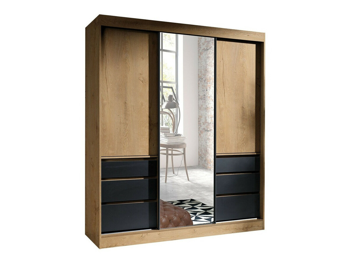 Ormar Toledo 120 (Hrast Lefkas + Crna)