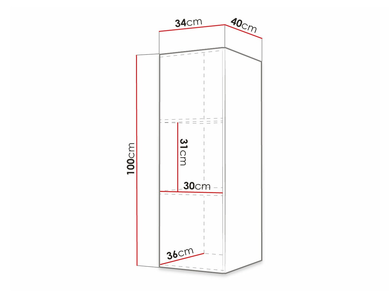Zidni ormarić Artifar (Crna)