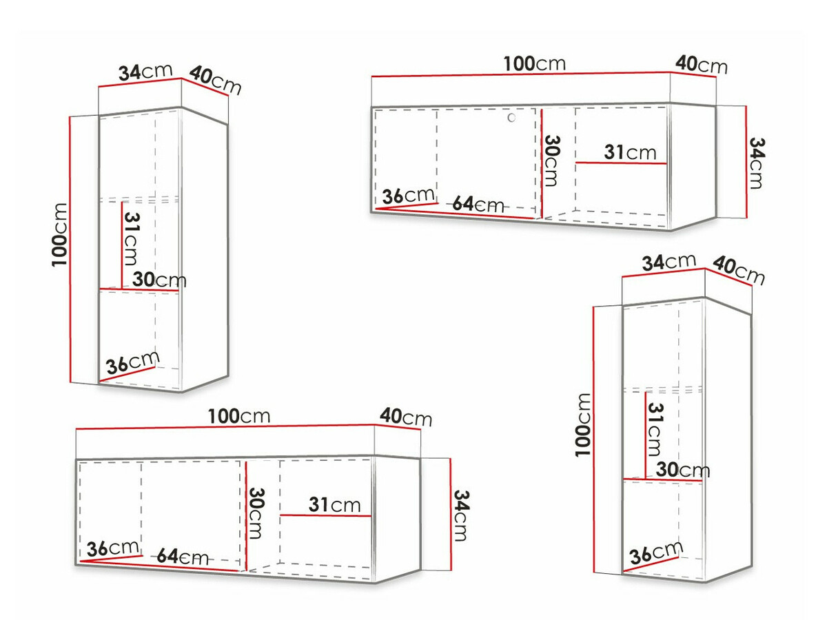 Set za dnevni boravak Elblaru 107 (Bijela)