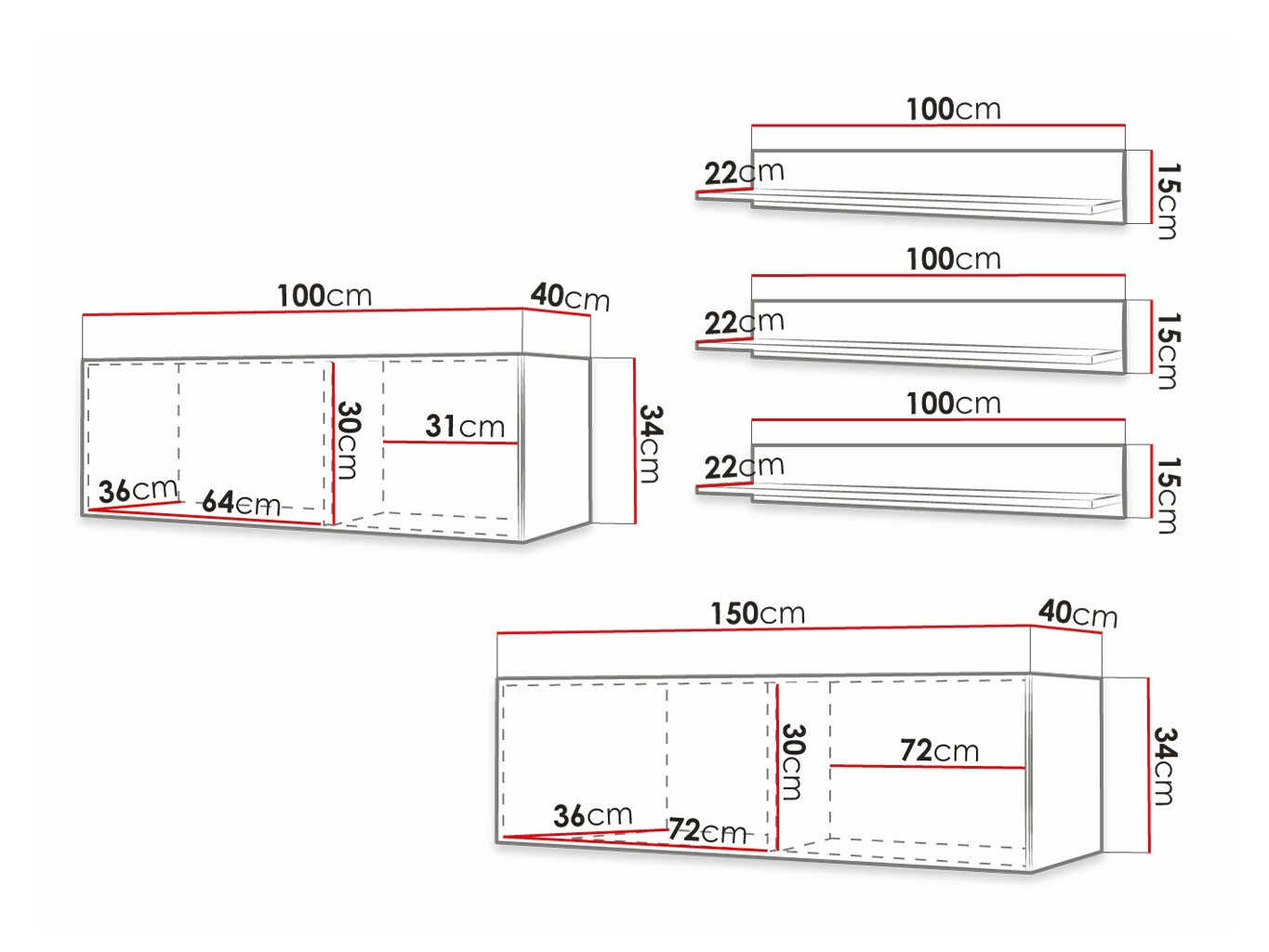 Set za dnevni boravak Anulio X (Crna)