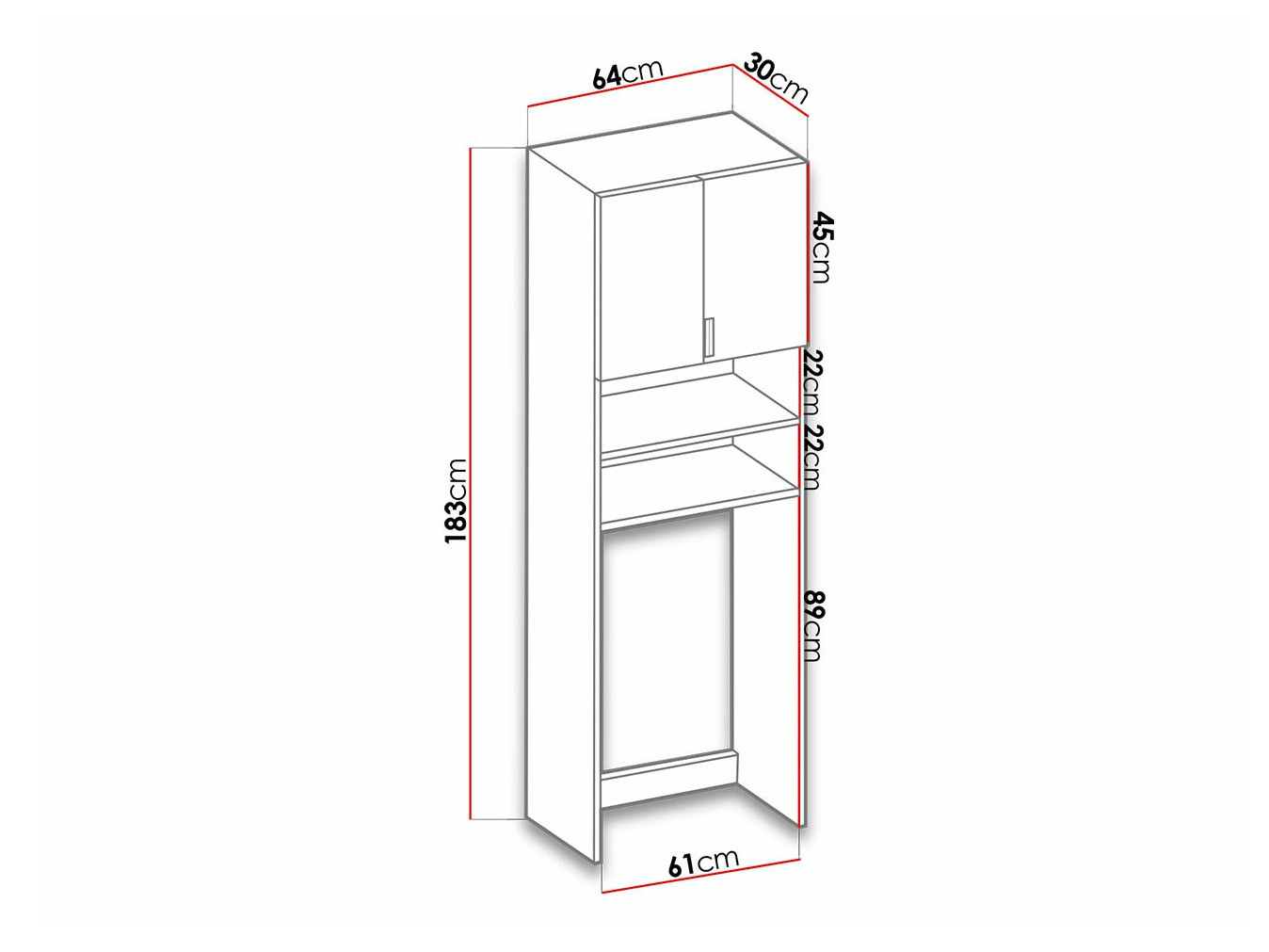Kupaonska polica Dover 114 (Bijela)