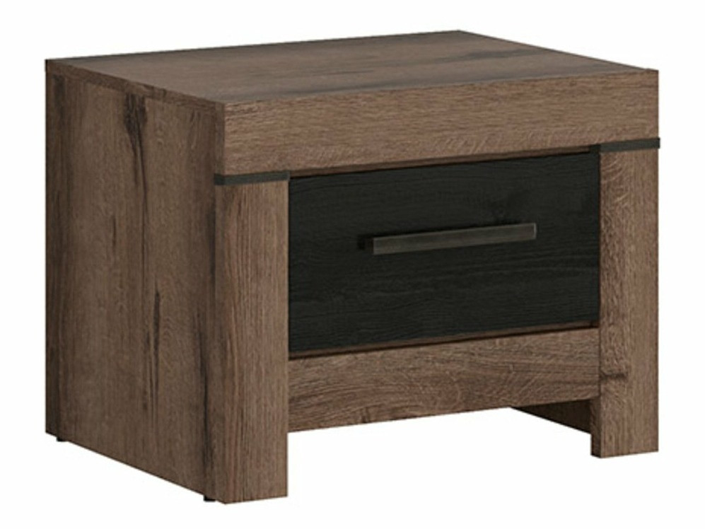 Noćni ormarić Dunfelu 109 (Hrast Monastery + crni hrast)