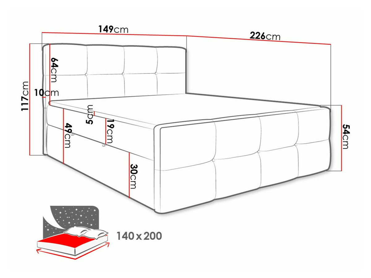 Boxspring krevet ComfiDream Tirara (Fresh 11)