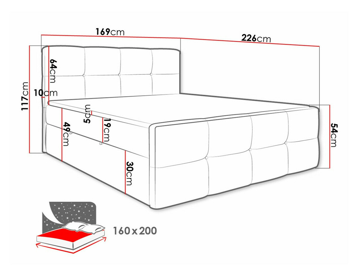 Boxspring krevet ComfiDream Tirara (Fresh 13)