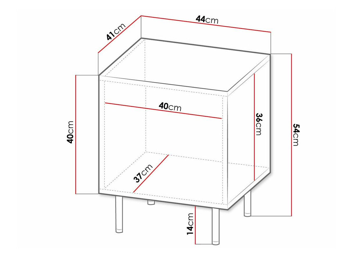 Set noćnih ormarića Charlotte 172 (Crna + Zlatna)