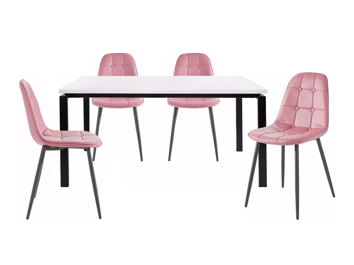 Blagovaonski set Denton 275 (Bijela + Crna + Ružičasta)