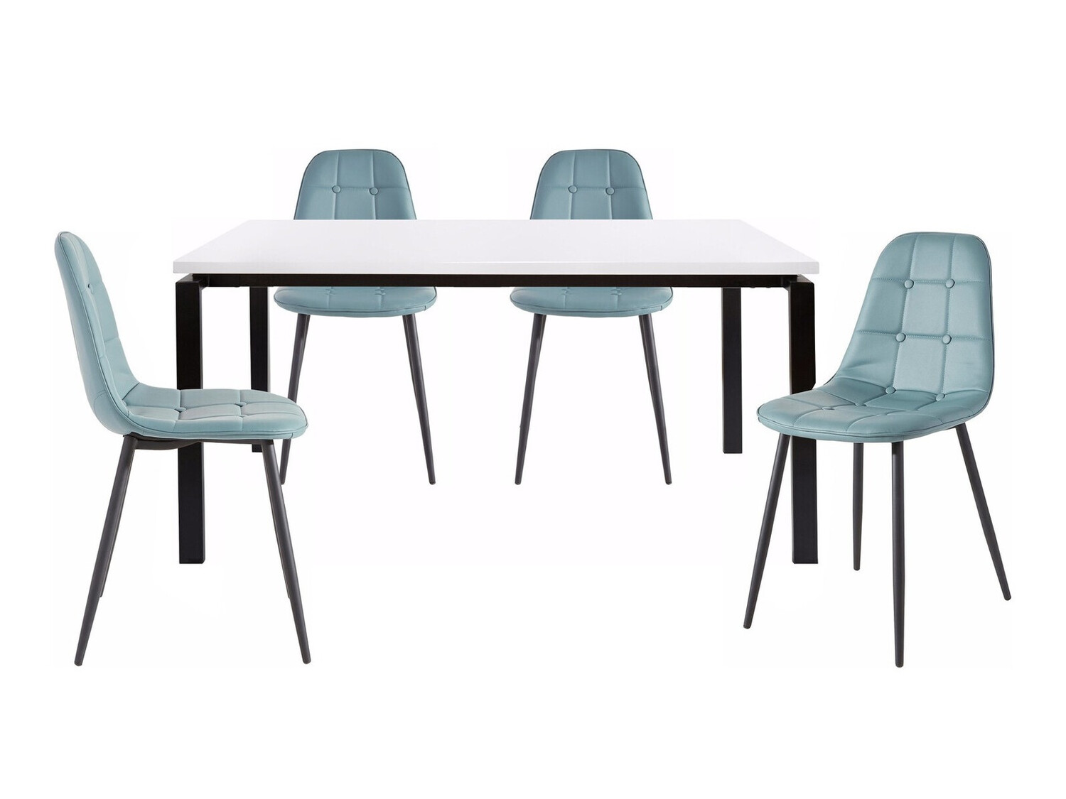 Blagovaonski set Denton 275 (Bijela + Crna + Tirkizna)