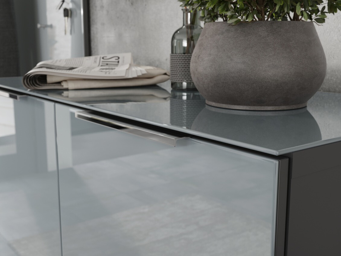 Polica za cipele Fivsori 105 (Sjajno siva + Grafit)