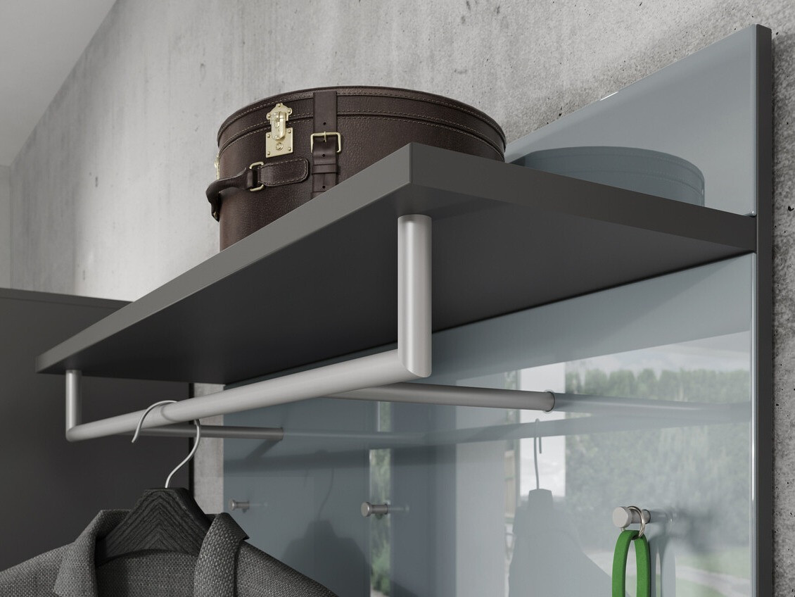 Vješalica Fivsori 107 (Sjajno siva + Grafit)