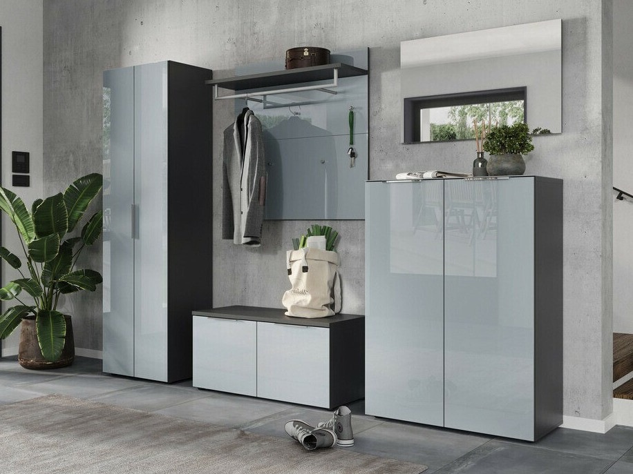 Vješalica Fivsori 107 (Sjajno siva + Grafit)