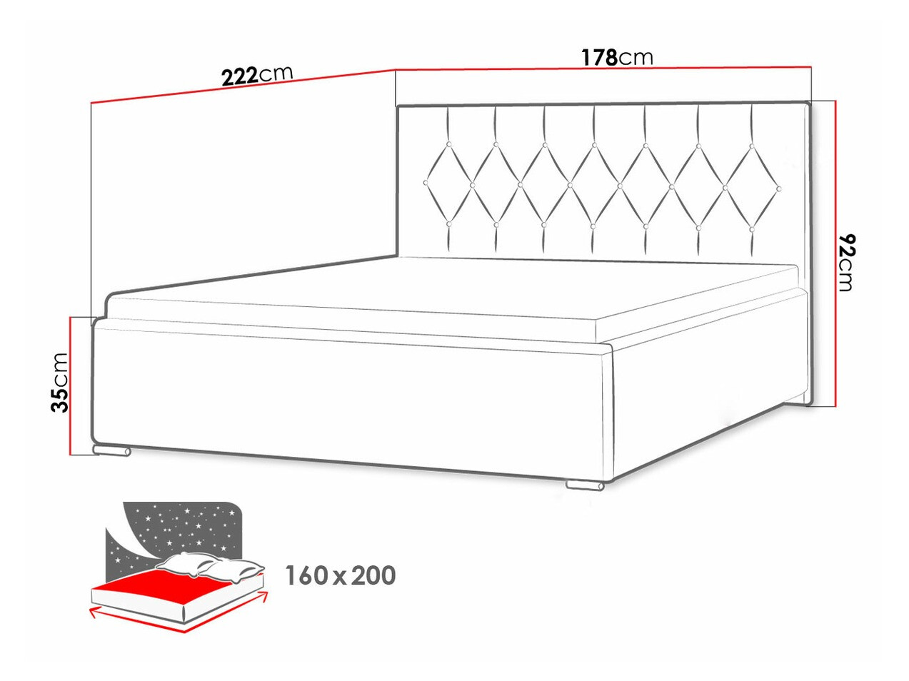Krevet Baltimore 160 (Mikrofaza 05)