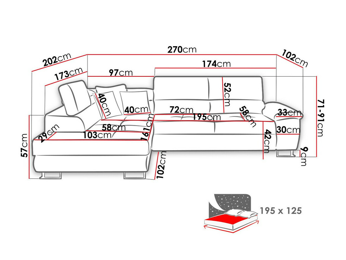 Kutna garnitura Comfivo 166 (Matana 01)