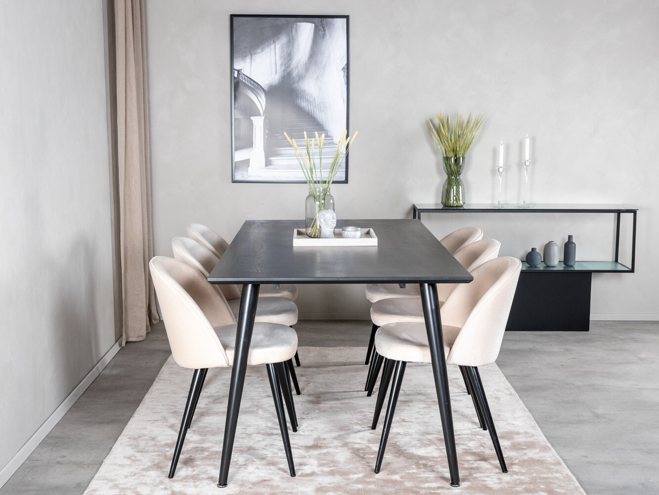 Blagovaonski set Dallas 1335 (Bež + Crna)