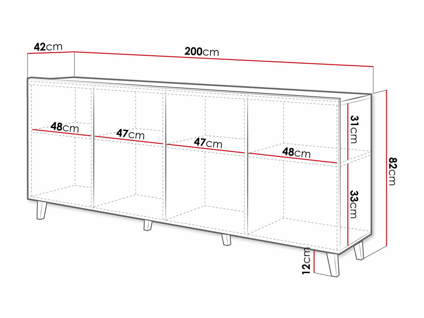 Ormarić Charlotte 175 (Bijela)