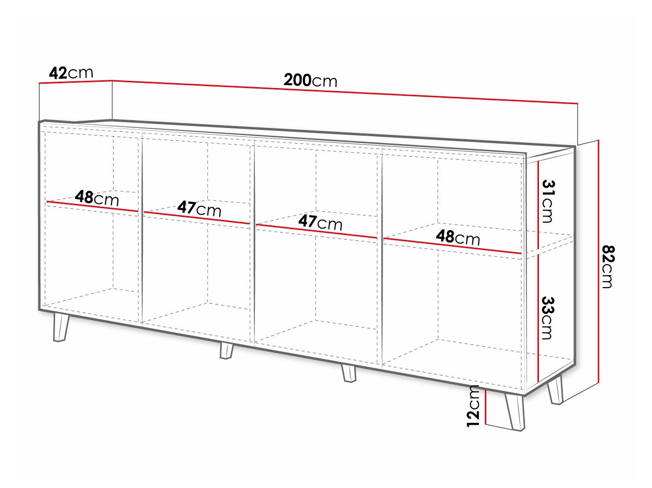 Ormarić Charlotte 175 (Crna)