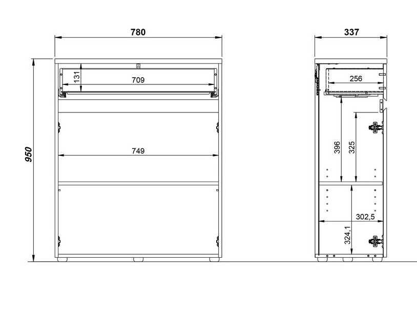 Samostojeći kupaonski ormarić Deltei 102