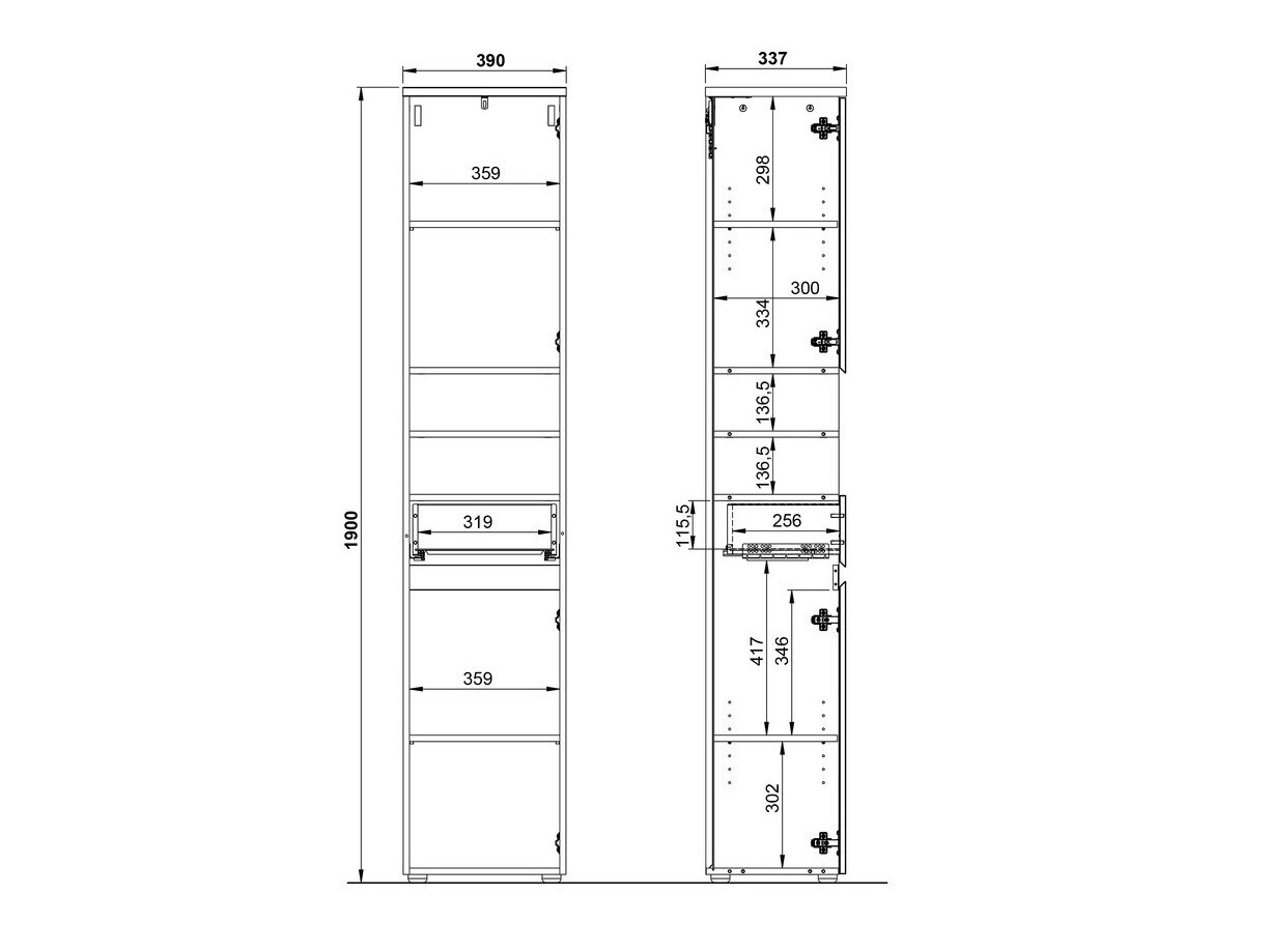 Samostojeći kupaonski ormarić Deltei 103