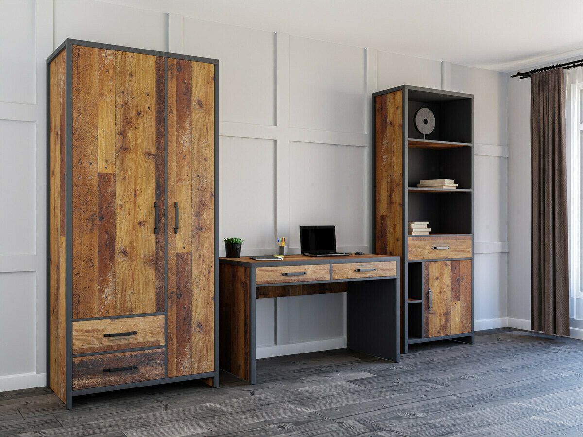 Polica Belsera 106 (Smeđa + Siva Matera)