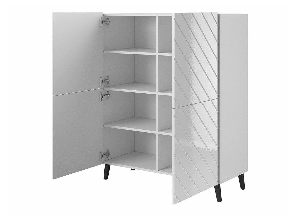 Ormarić Charlotte 179 (Bijela + Sjajno bijela)