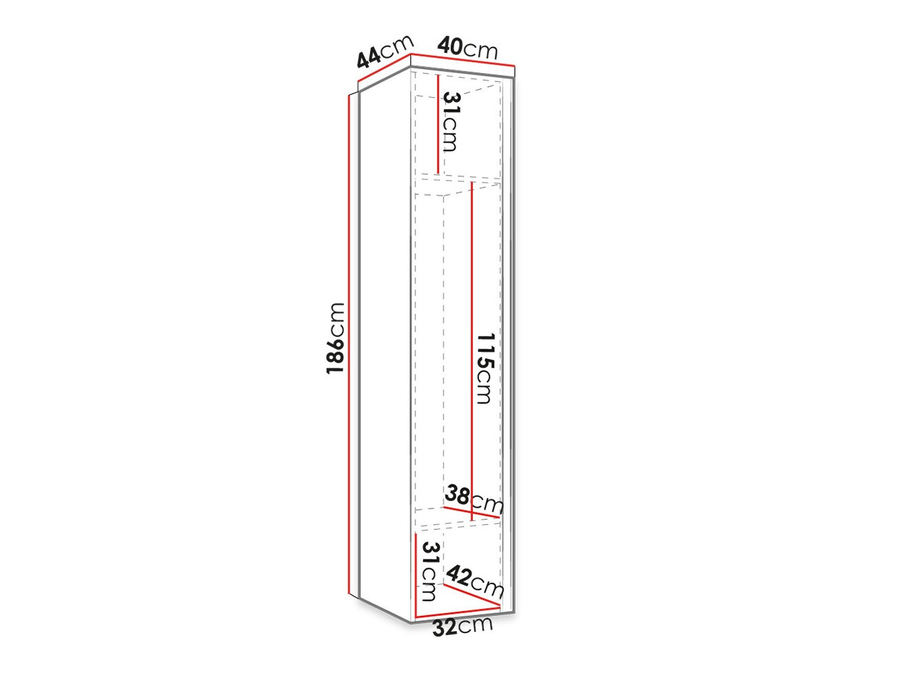 Ormar Pinis II (Hrast Artisan + Crna)
