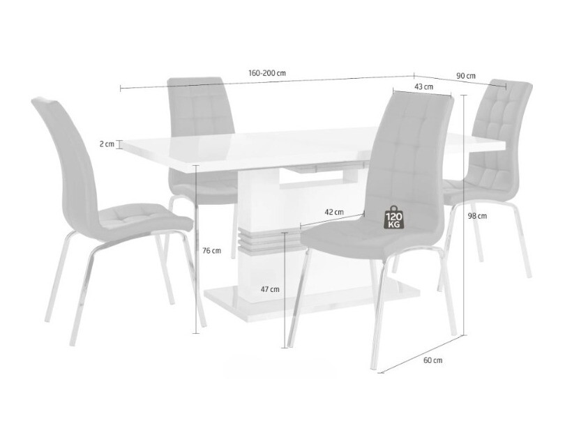 Blagovaonski set Denton 1111 (Bijela)