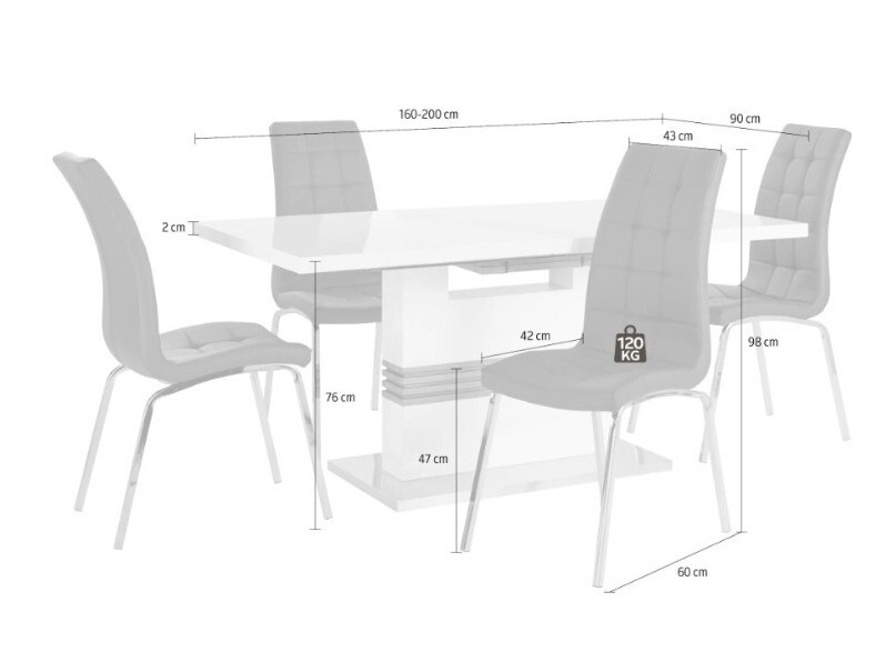 Blagovaonski set Denton 1111 (Crna)