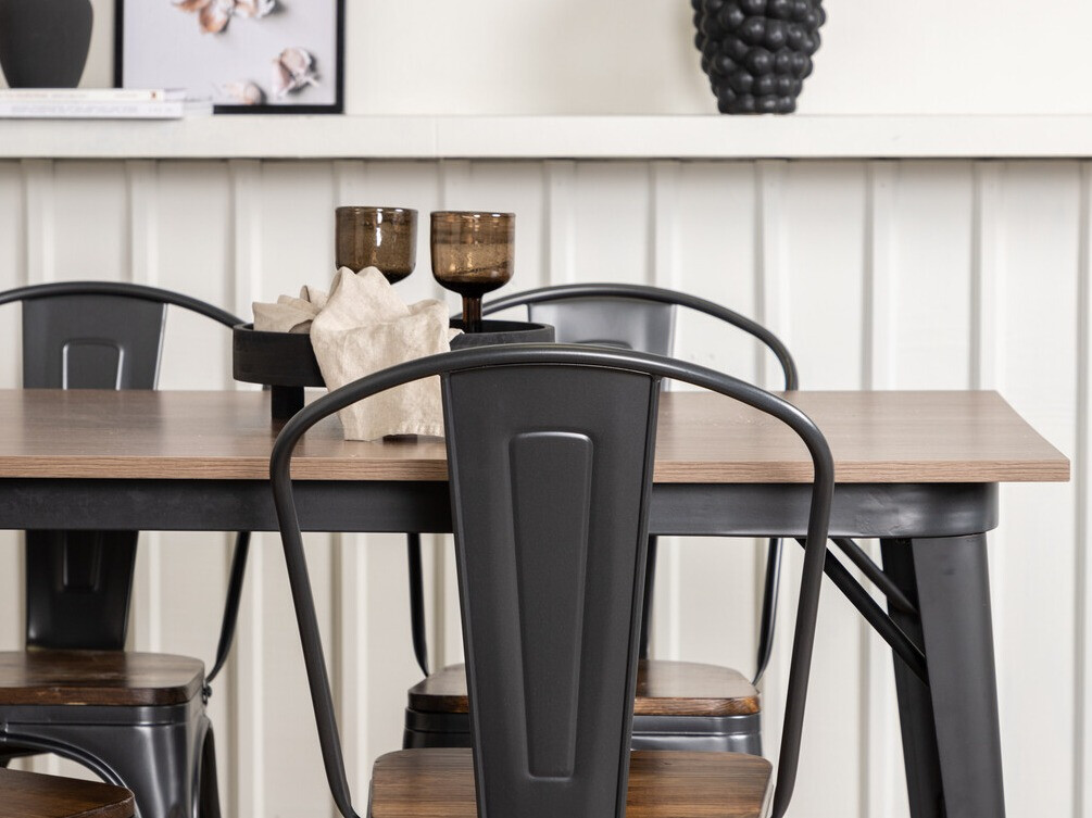 Blagovaonski set Dallas 3366 (Orah + Tamno siva)