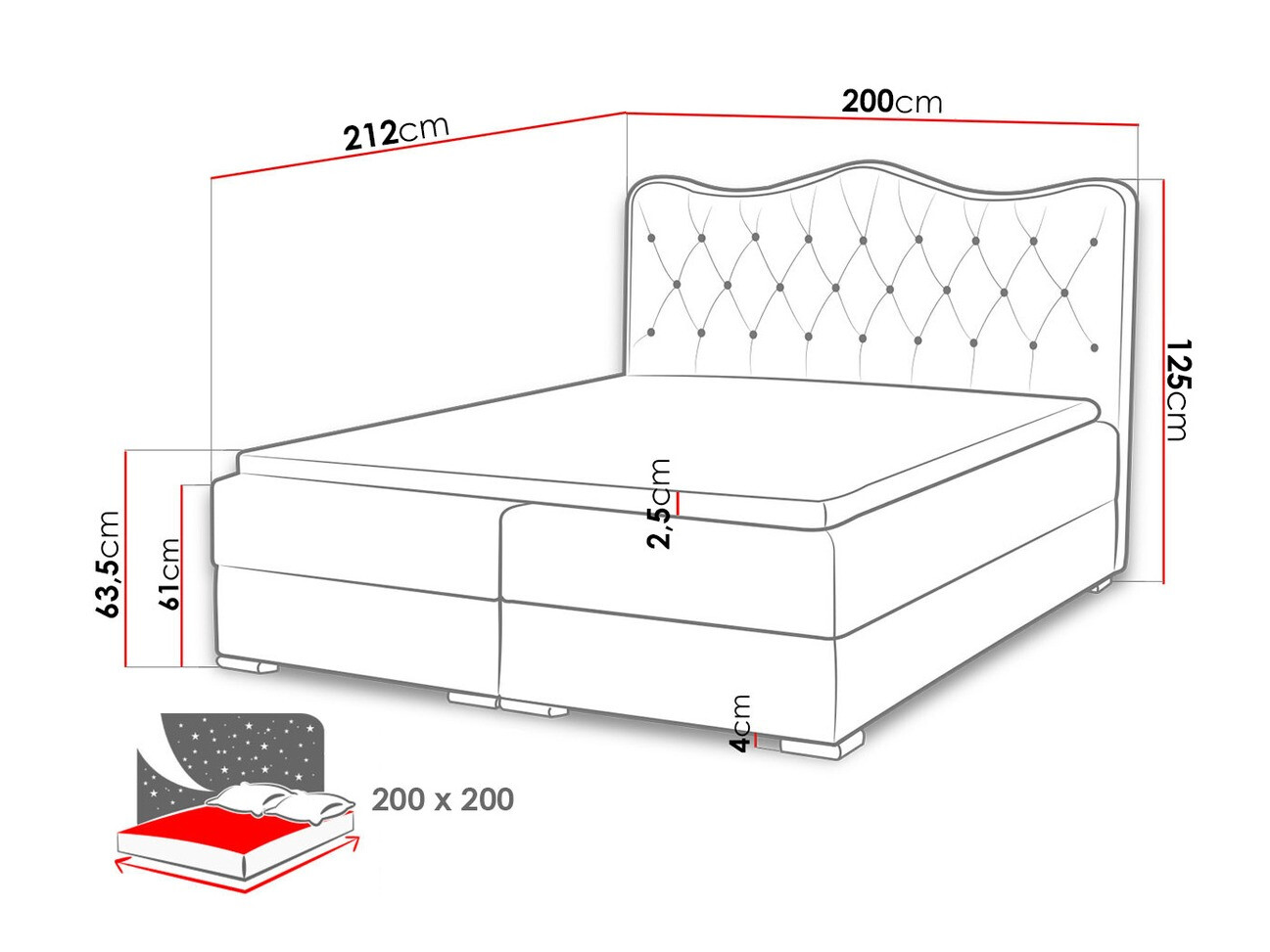 Boxspring krevet Tectum I