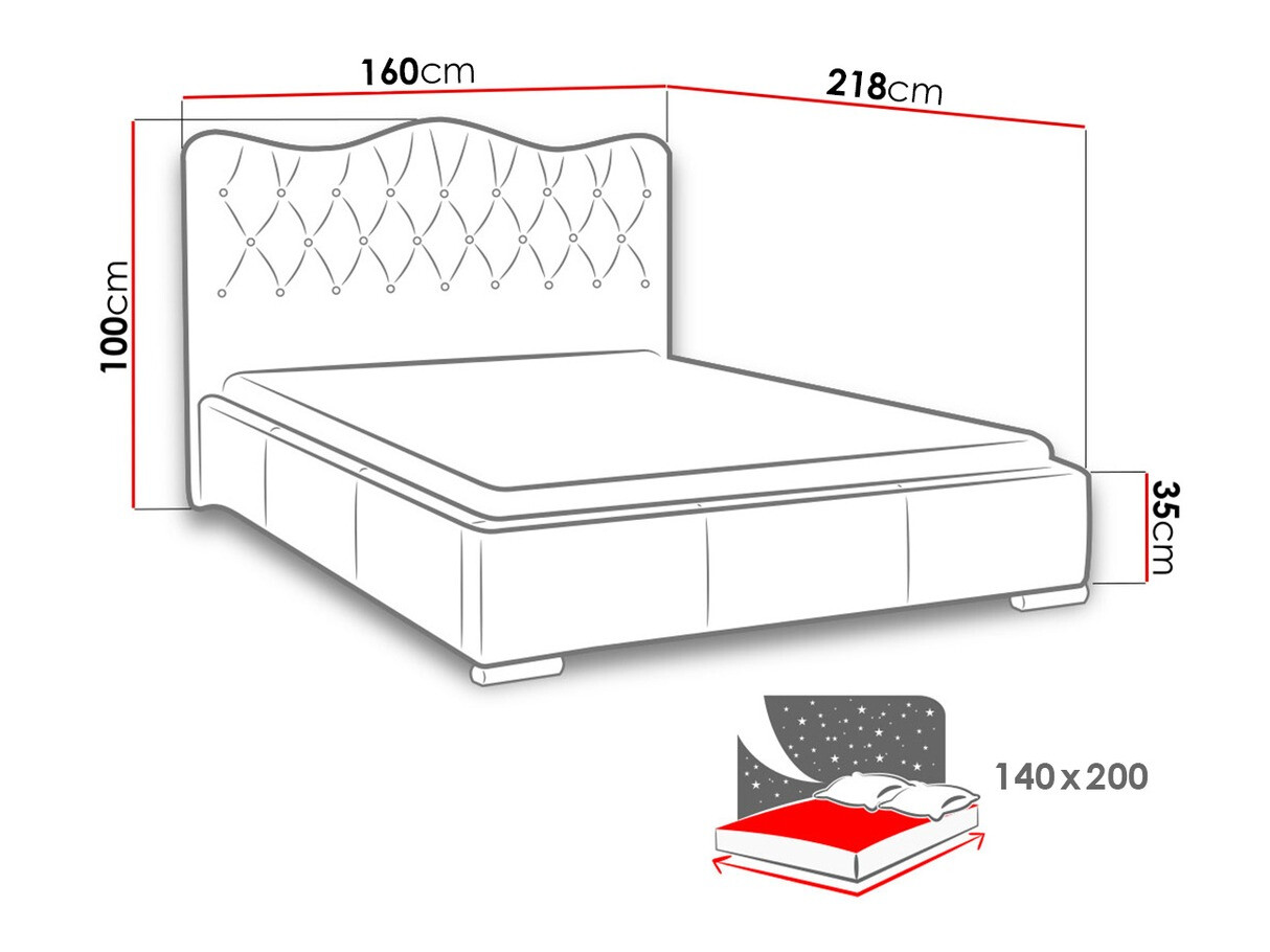 Krevet Baltimore 141 (Soft 017)