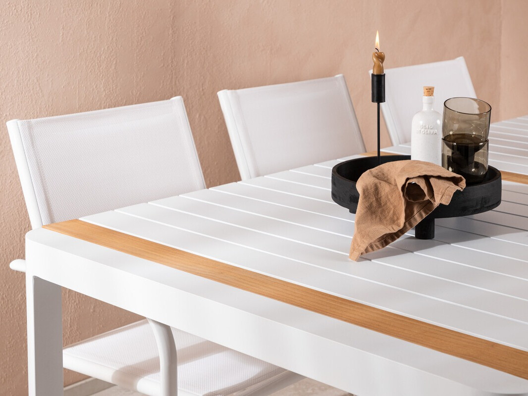 Vrtni stol Dallas 2834 (Bijela + Smeđa)