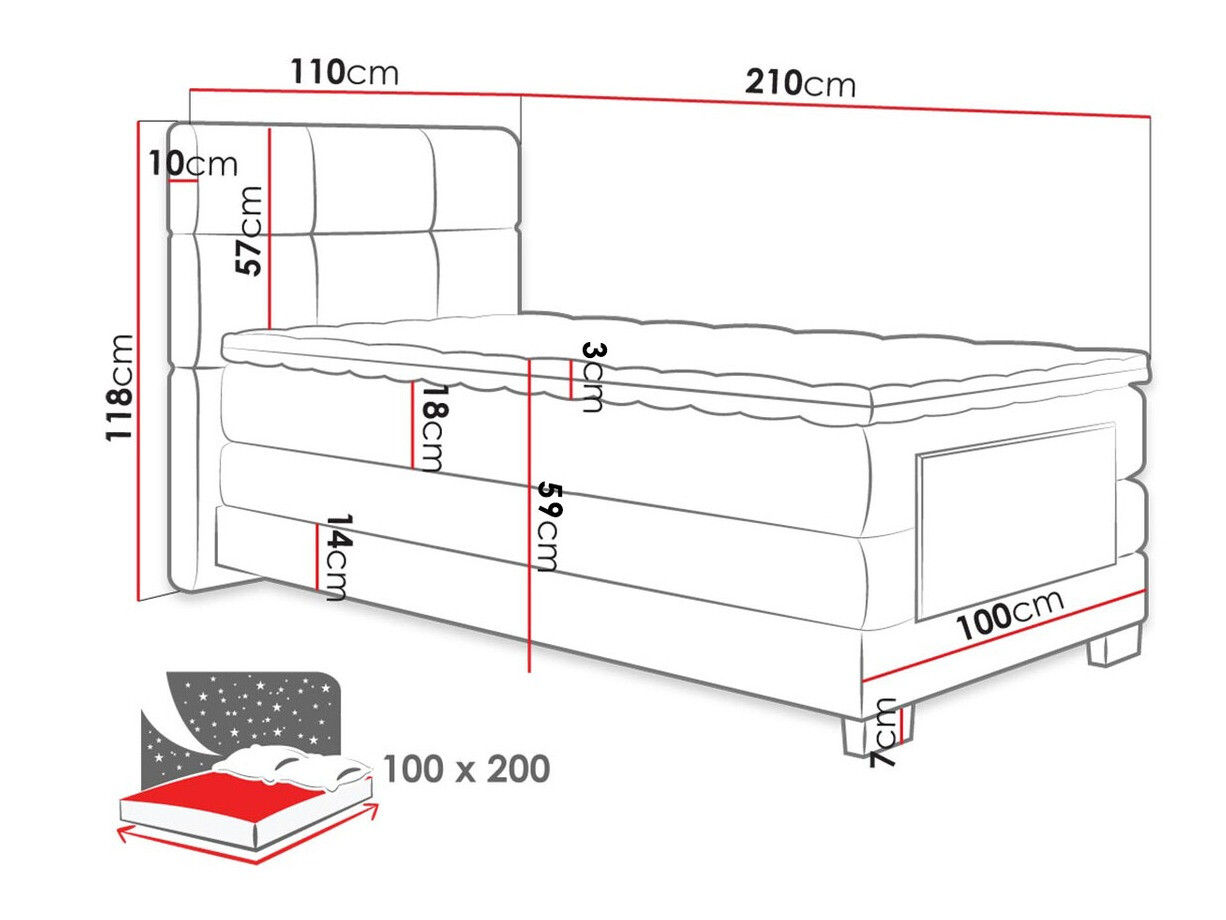 Boxspring krevet ComfiDream 168