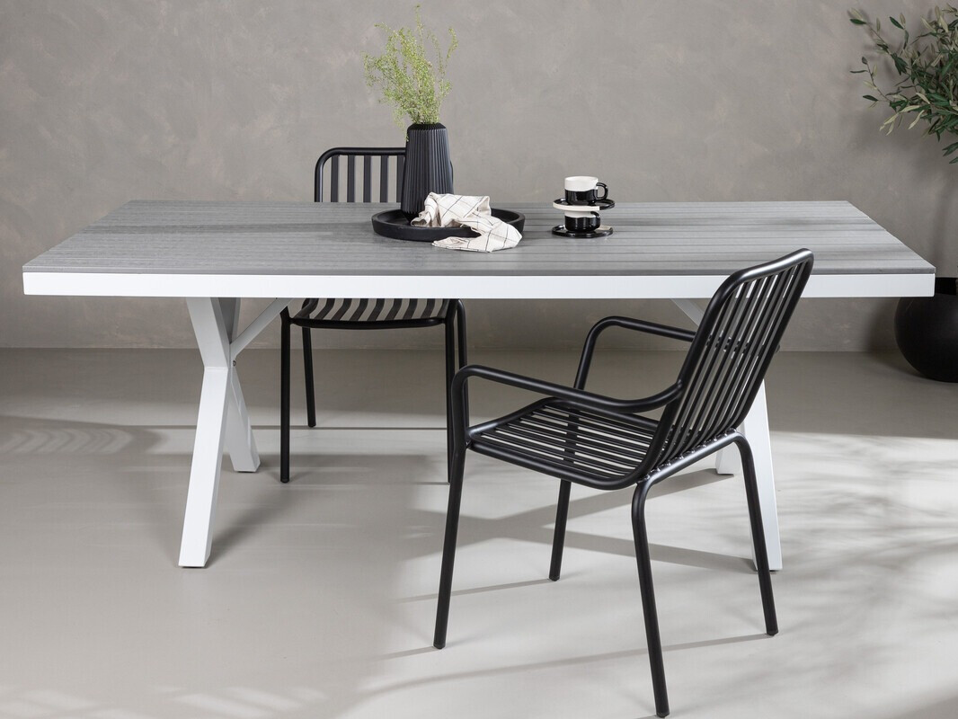 Vrtni stol Dallas 3392 (Siva + Bijela)