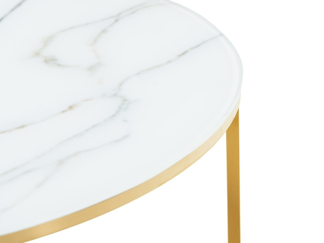 Stolić za kavu Concept 55 203 (Bijeli mramor + Zlatno)