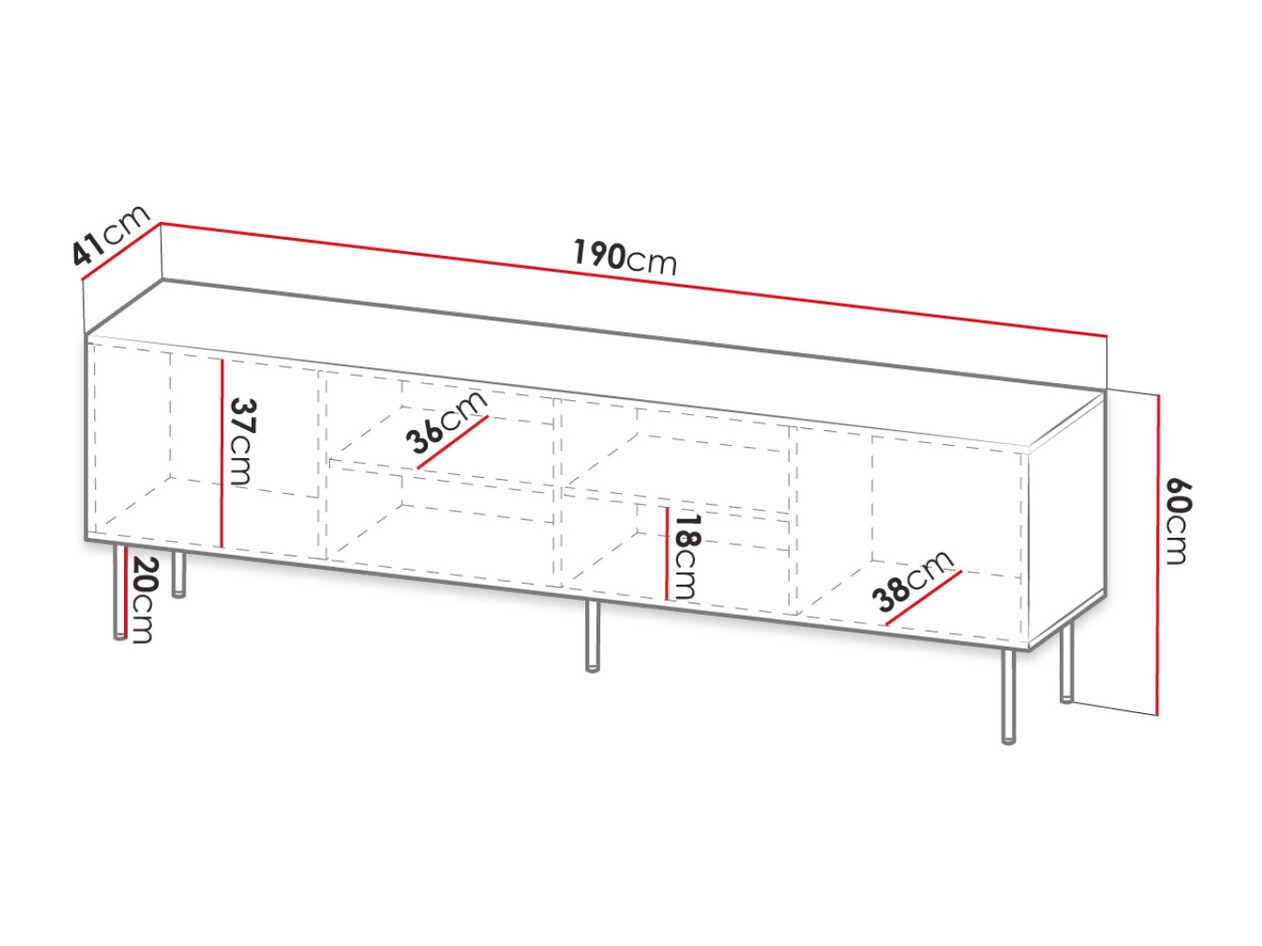 TV stol Lorelbo 103 (Crna + Zlatna)