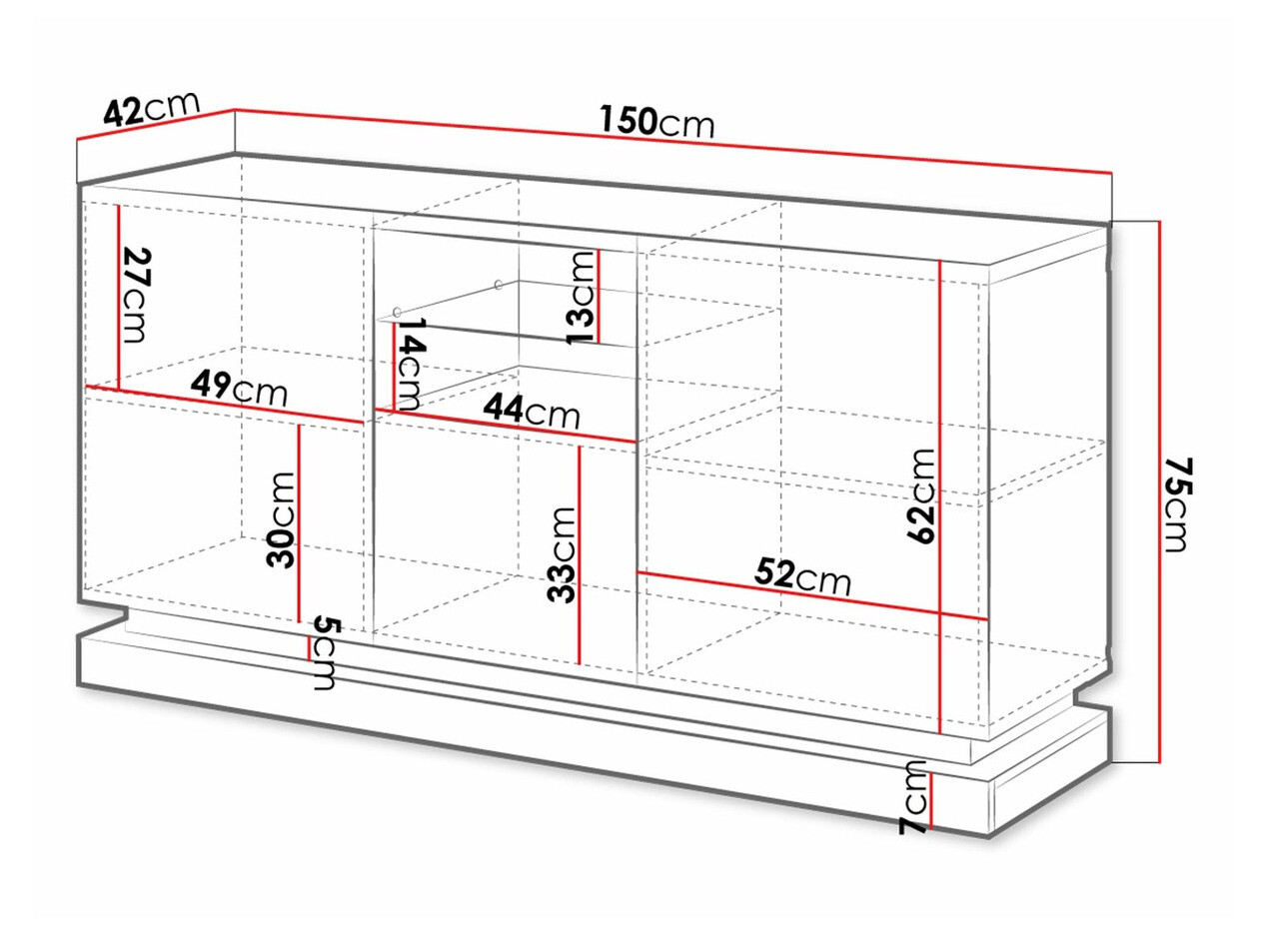 Ormarić Linar (Crna + Sjajno crna)